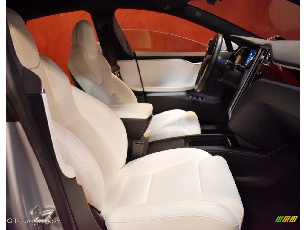 2017 Model S 75D - Silver Metallic / White photo #14