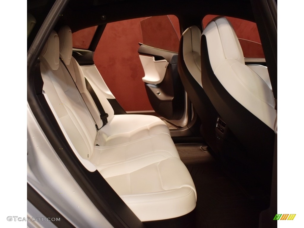 2017 Model S 75D - Silver Metallic / White photo #15
