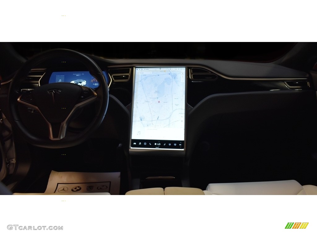 2017 Model S 75D - Silver Metallic / White photo #16