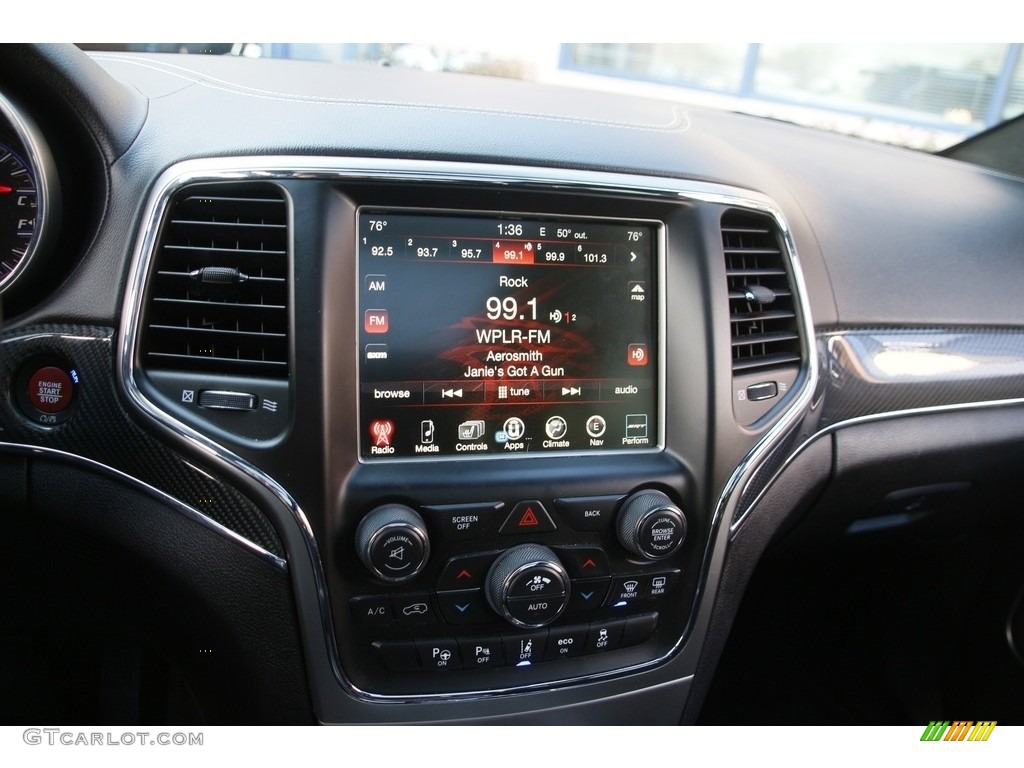 2017 Grand Cherokee SRT 4x4 - Diamond Black Crystal Pearl / Black photo #19