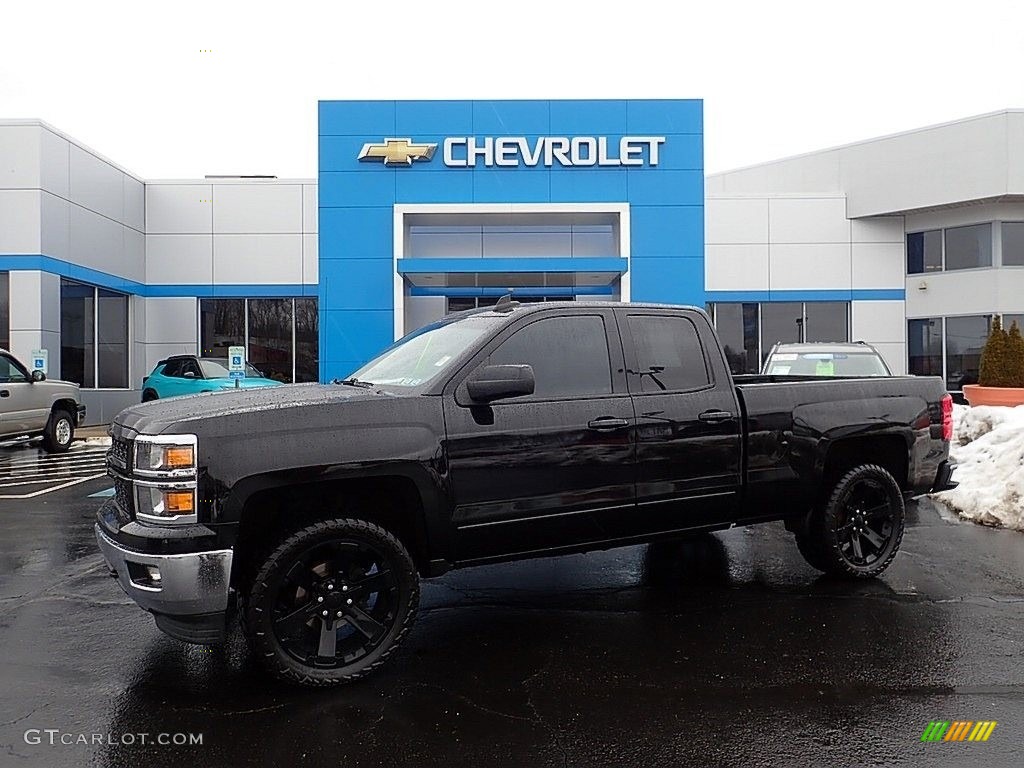 2015 Silverado 1500 LT Double Cab 4x4 - Black / Jet Black photo #1