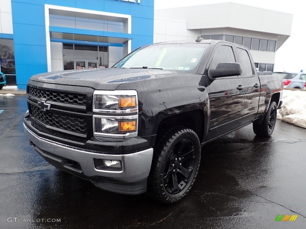 2015 Silverado 1500 LT Double Cab 4x4 - Black / Jet Black photo #2