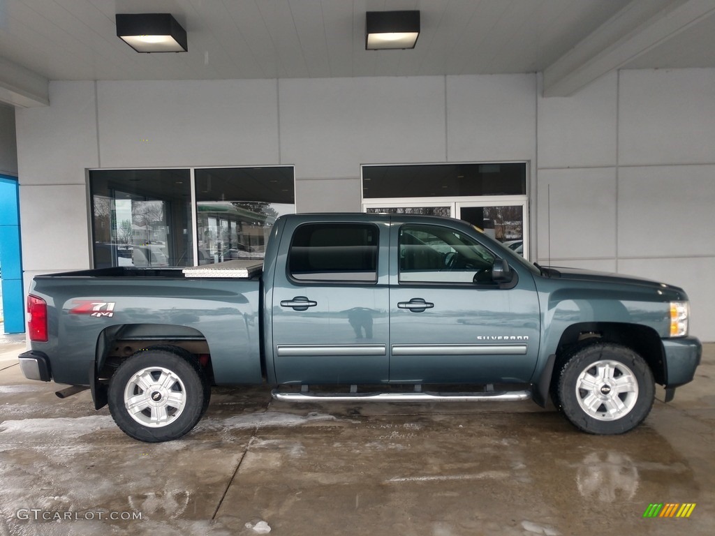 2012 Silverado 1500 LT Crew Cab 4x4 - Blue Granite Metallic / Ebony photo #3