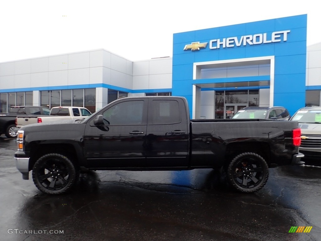 2015 Silverado 1500 LT Double Cab 4x4 - Black / Jet Black photo #3