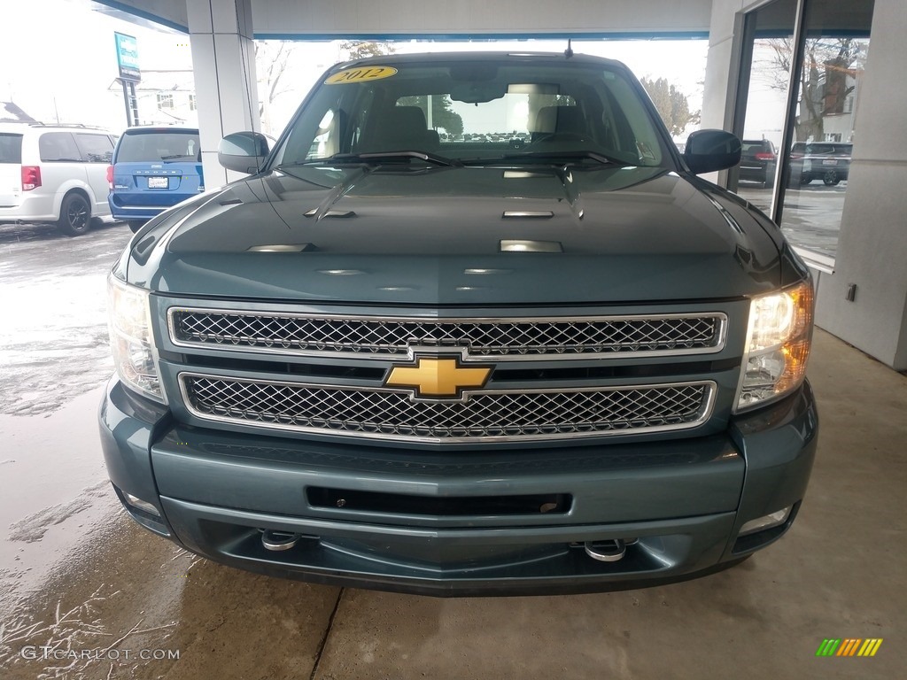 2012 Silverado 1500 LT Crew Cab 4x4 - Blue Granite Metallic / Ebony photo #9