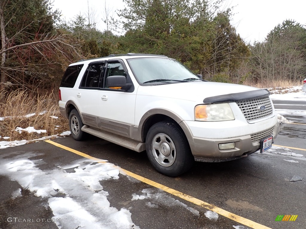 2003 Expedition Eddie Bauer 4x4 - Oxford White / Medium Parchment photo #1