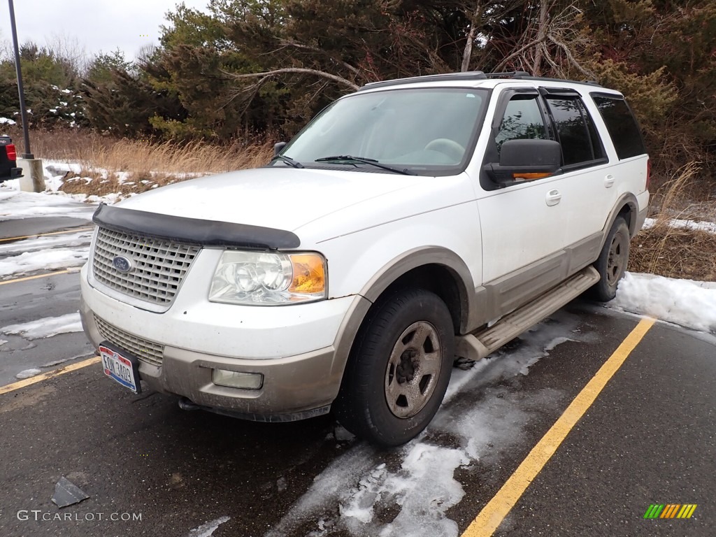 2003 Expedition Eddie Bauer 4x4 - Oxford White / Medium Parchment photo #7