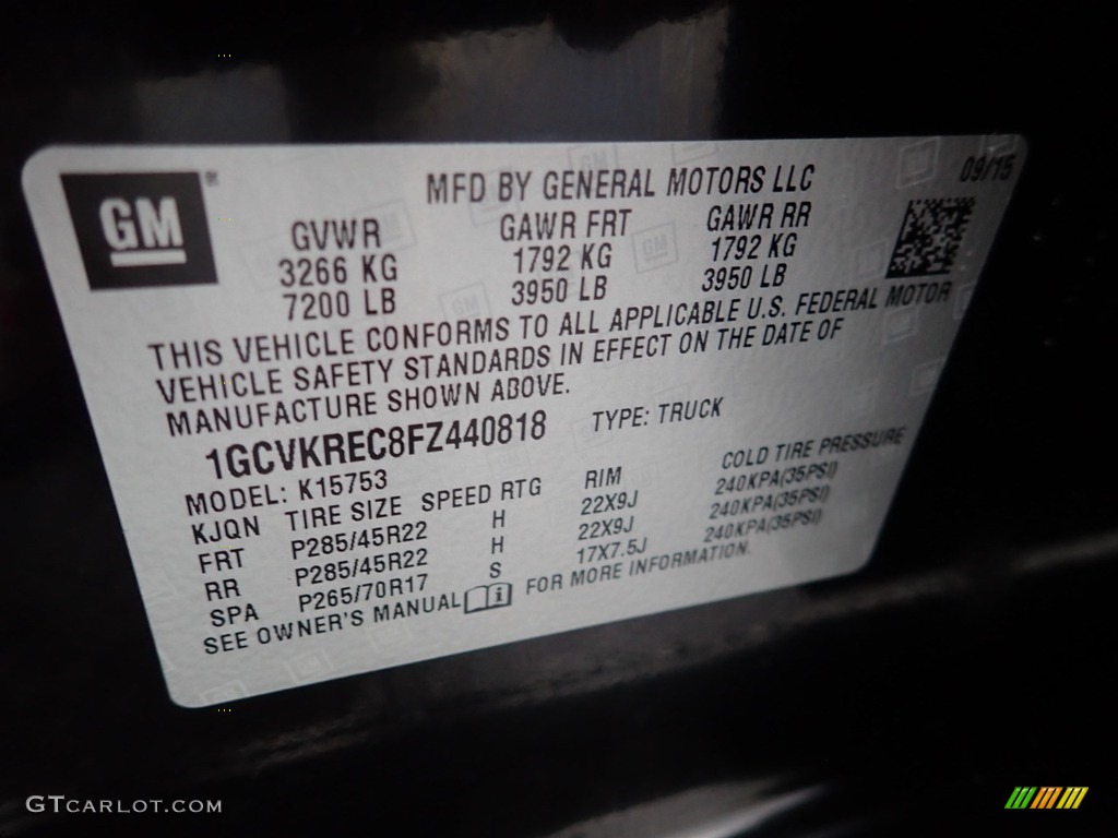 2015 Silverado 1500 LT Double Cab 4x4 - Black / Jet Black photo #28
