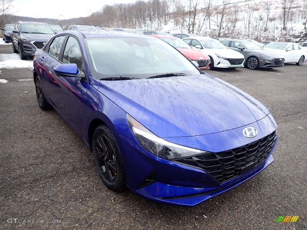 2021 Intense Blue Hyundai Elantra SEL 141159922 Photo 3 GTCarLot