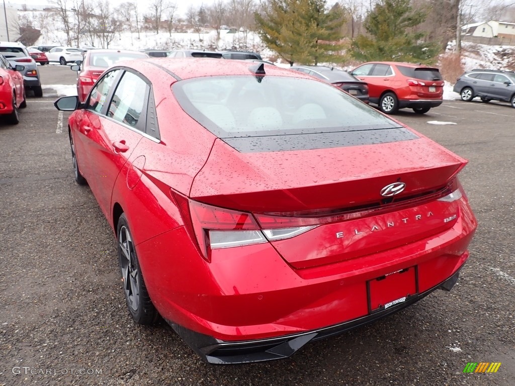 2021 Elantra Limited - Scarlet Red Pearl / Medium Gray photo #6