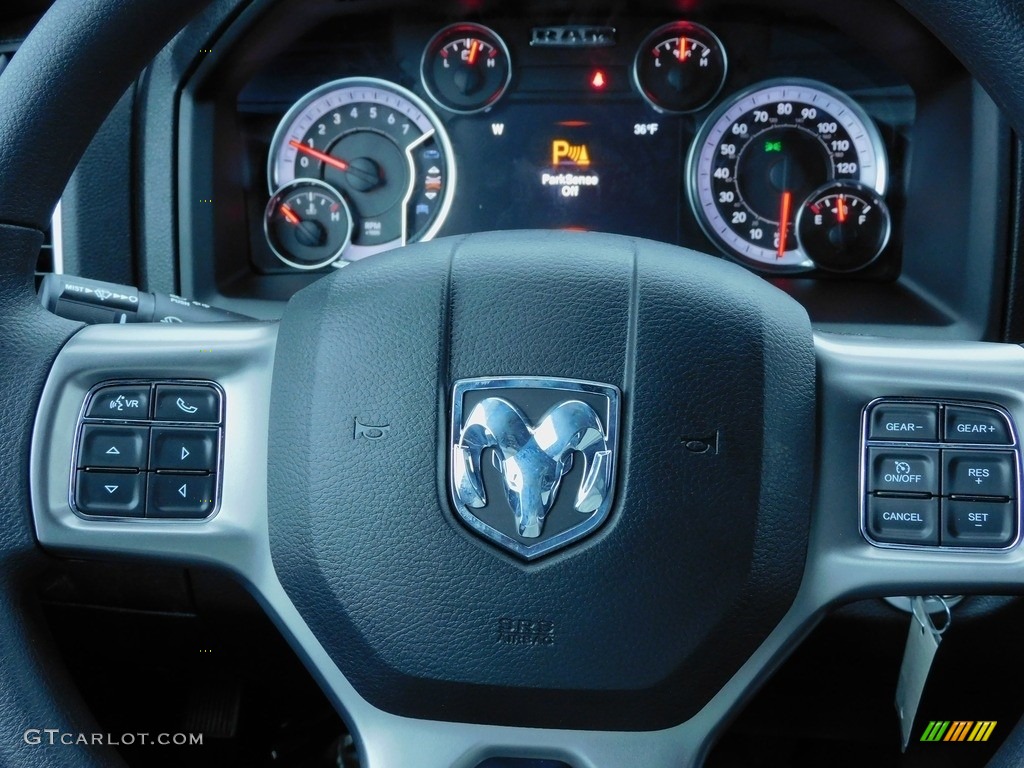 2021 Ram 1500 Classic Quad Cab 4x4 Black Steering Wheel Photo #141162817