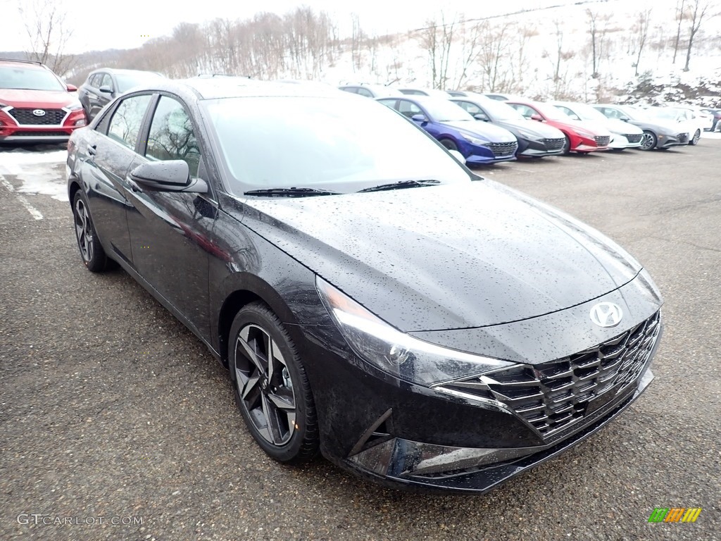 2021 Elantra SEL - Phantom Black / Medium Gray photo #3