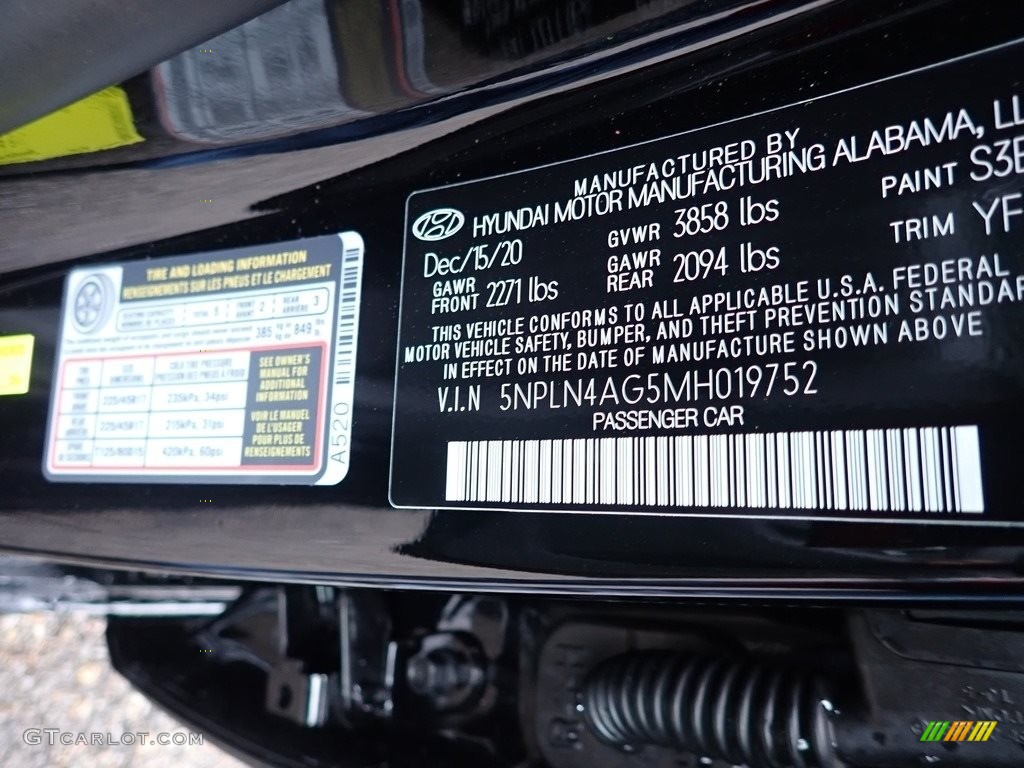 2021 Elantra SEL - Phantom Black / Medium Gray photo #12