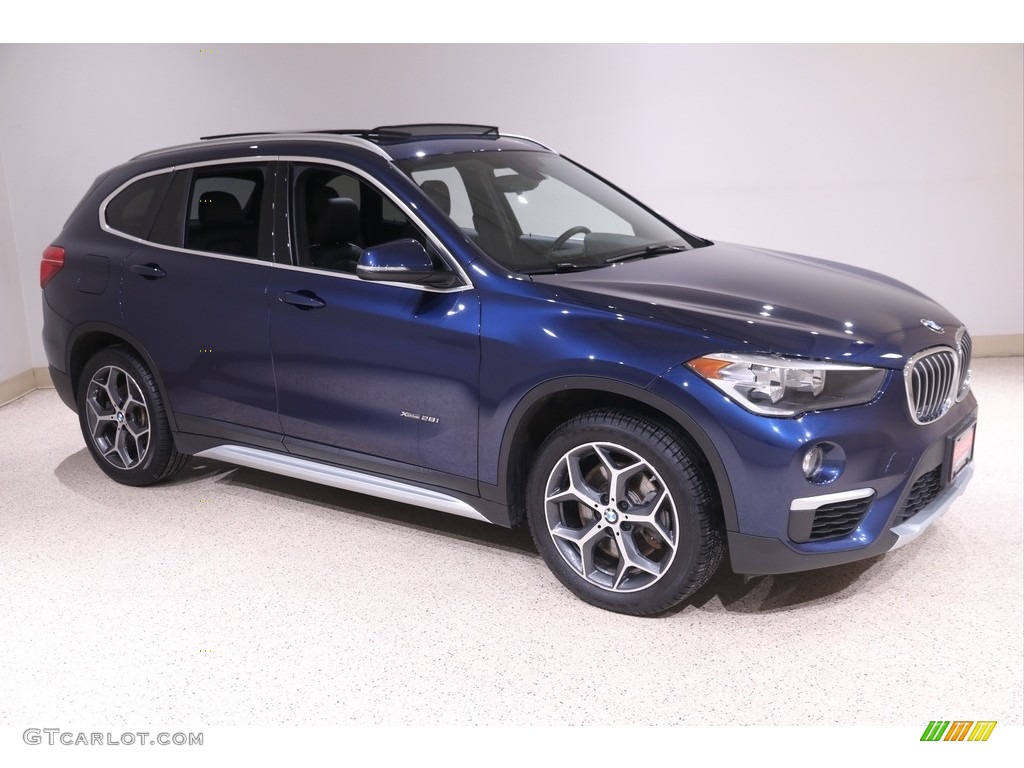2018 X1 xDrive28i - Mediterranean Blue Metallic / Black photo #1