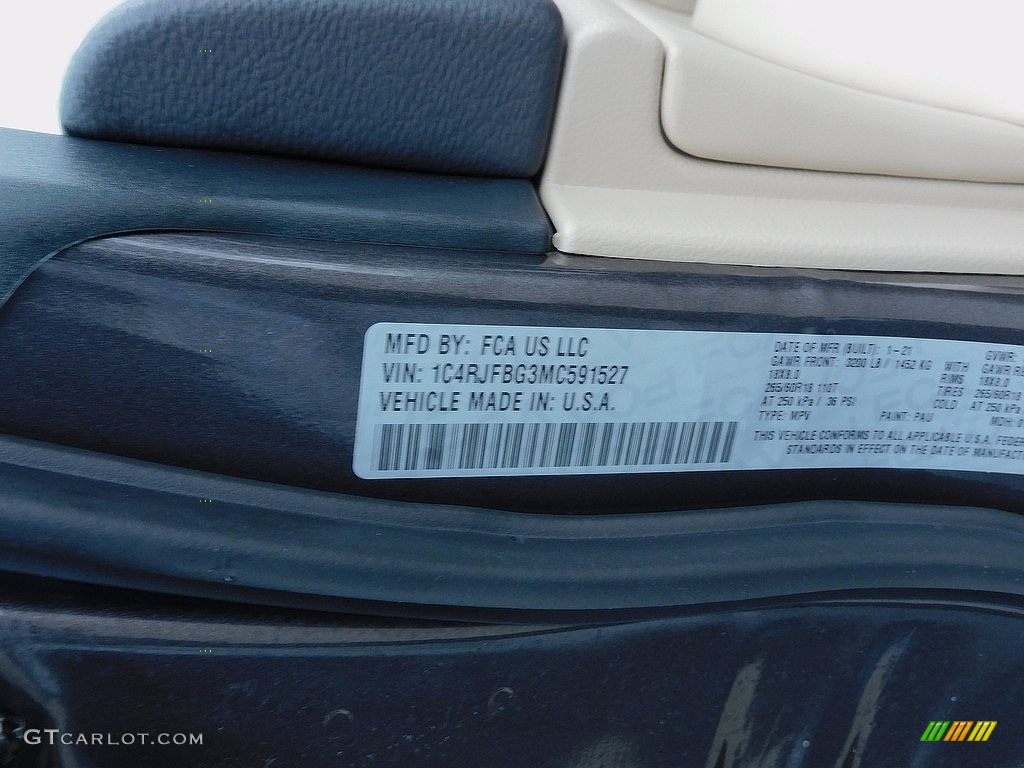 2021 Grand Cherokee Limited 4x4 - Granite Crystal Metallic / Light Frost Beige/Black photo #20