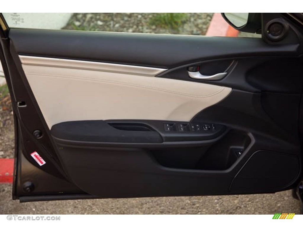 2017 Civic EX-T Sedan - Burgundy Night Pearl / Ivory photo #30