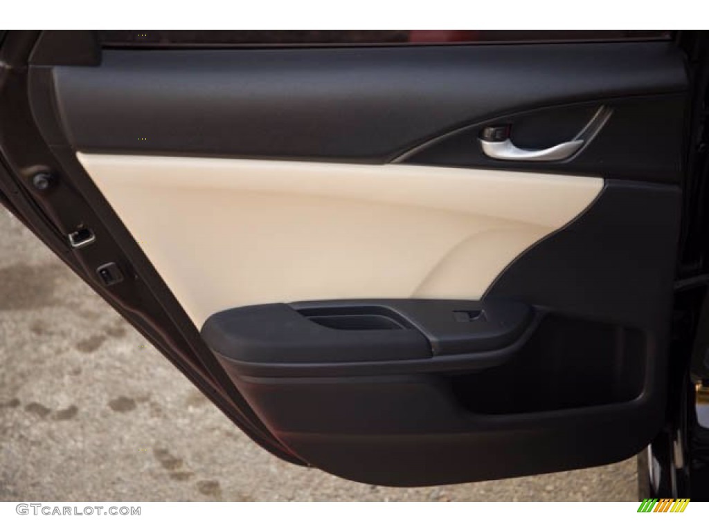 2017 Civic EX-T Sedan - Burgundy Night Pearl / Ivory photo #32
