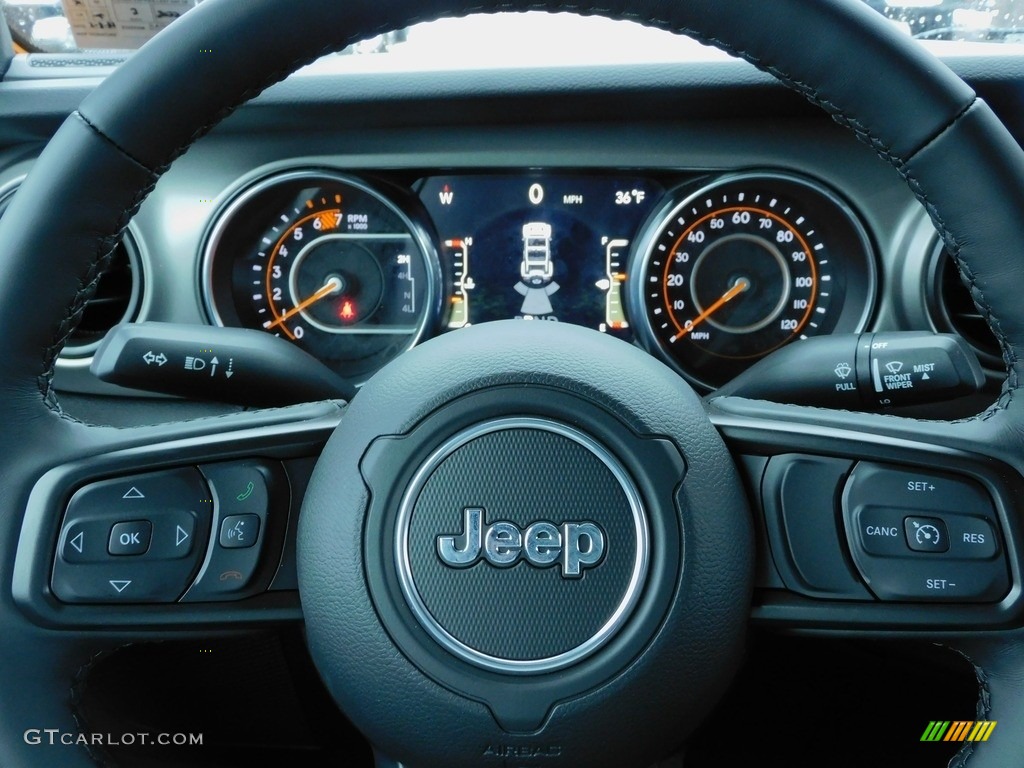 2021 Jeep Wrangler Willys 4x4 Black Steering Wheel Photo #141165888