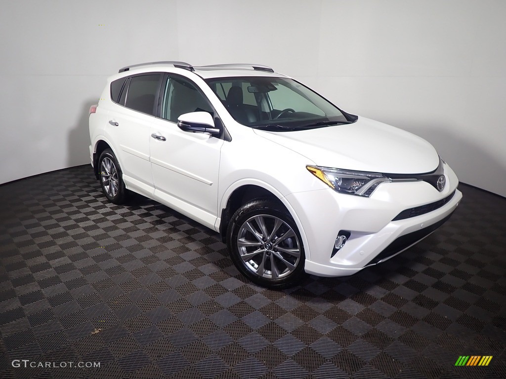 2017 RAV4 Platinum - Blizzard Pearl White / Black photo #6