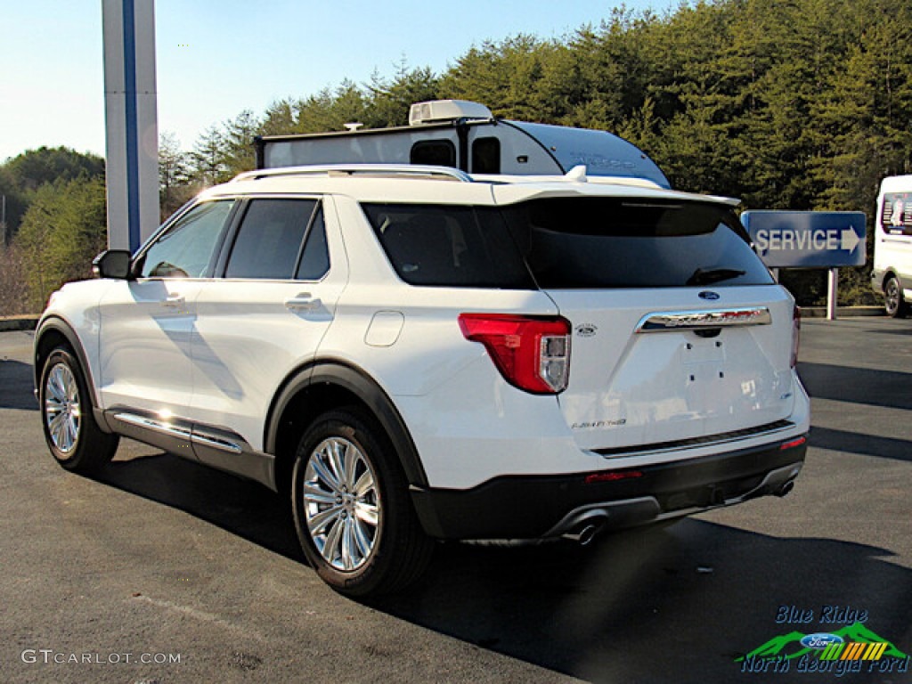 2021 Explorer Limited 4WD - Star White Metallic Tri-Coat / Sandstone photo #3