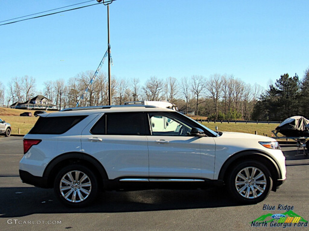 2021 Explorer Limited 4WD - Star White Metallic Tri-Coat / Sandstone photo #6