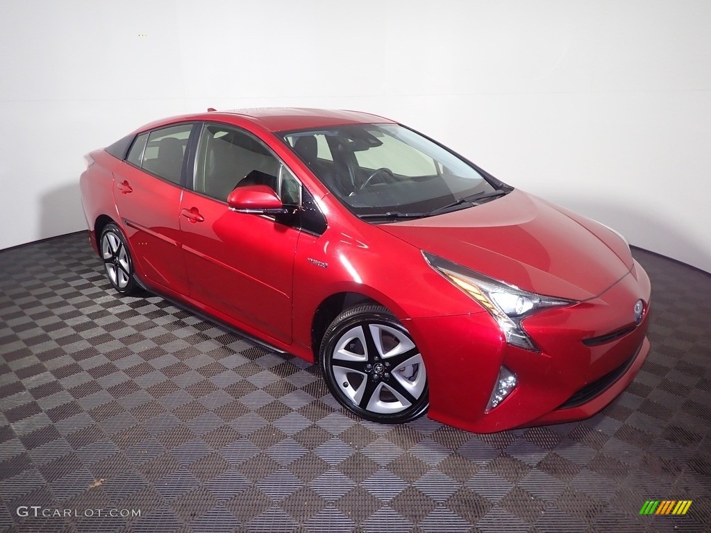2017 Prius Three - Hypersonic Red / Black photo #4