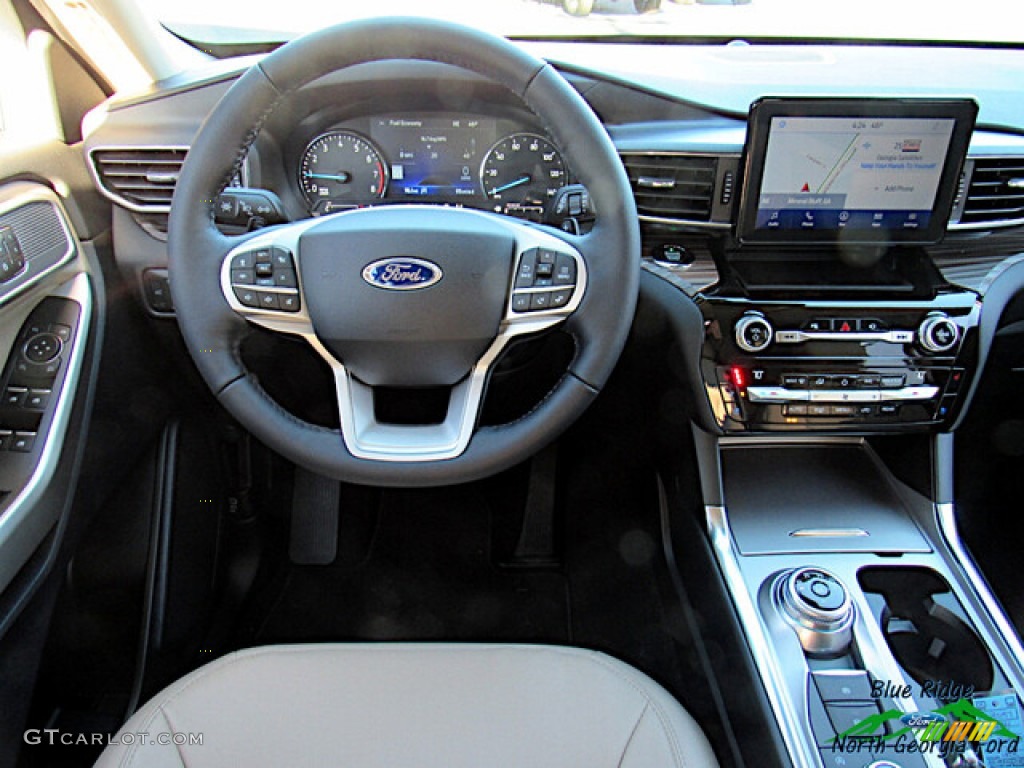 2021 Explorer Limited 4WD - Star White Metallic Tri-Coat / Sandstone photo #16