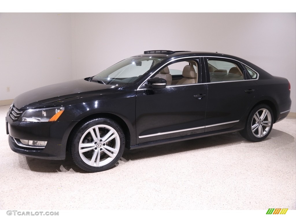 2015 Passat SE Sedan - Black / Cornsilk Beige photo #3