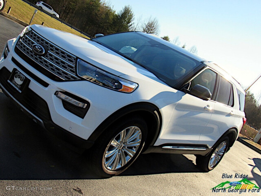 2021 Explorer Limited 4WD - Star White Metallic Tri-Coat / Sandstone photo #27