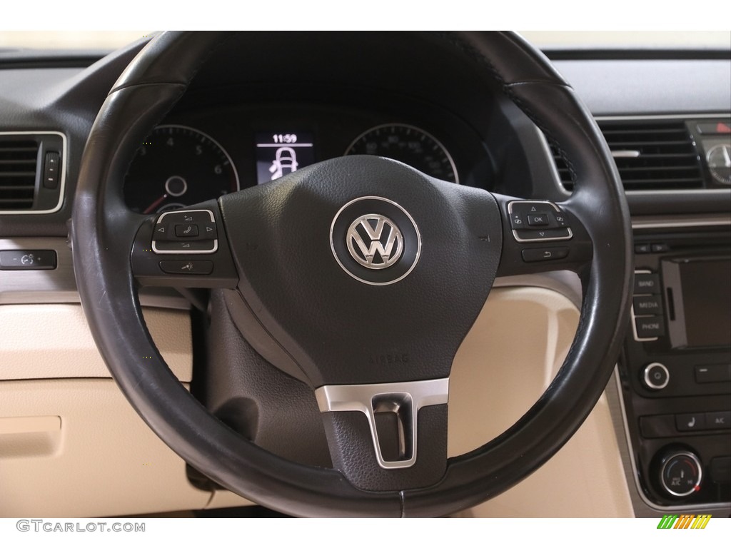 2015 Passat SE Sedan - Black / Cornsilk Beige photo #7