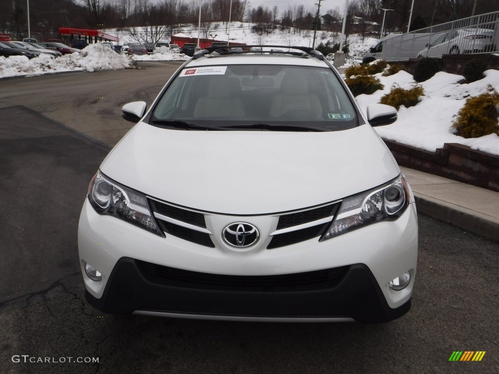 2015 RAV4 Limited AWD - Blizzard Pearl / Latte photo #11