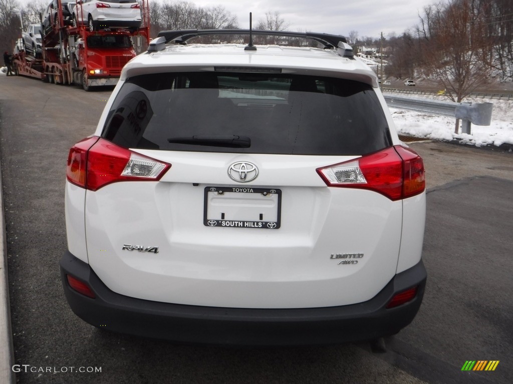 2015 RAV4 Limited AWD - Blizzard Pearl / Latte photo #14