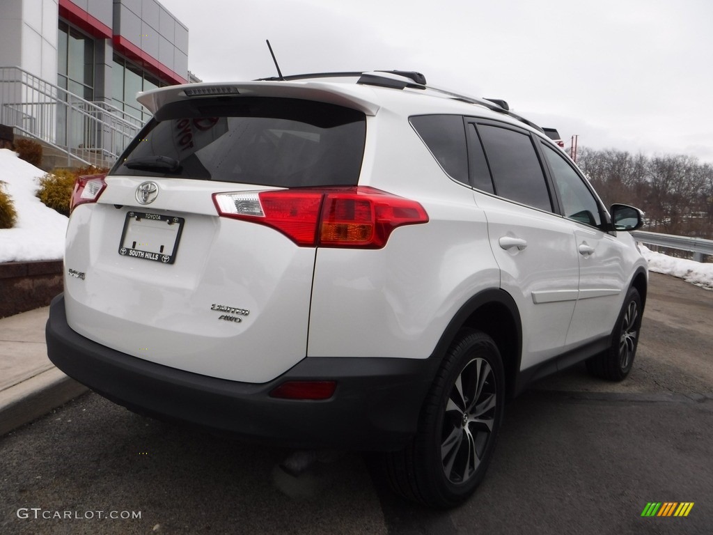 2015 RAV4 Limited AWD - Blizzard Pearl / Latte photo #15