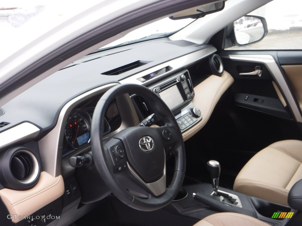 2015 RAV4 Limited AWD - Blizzard Pearl / Latte photo #18