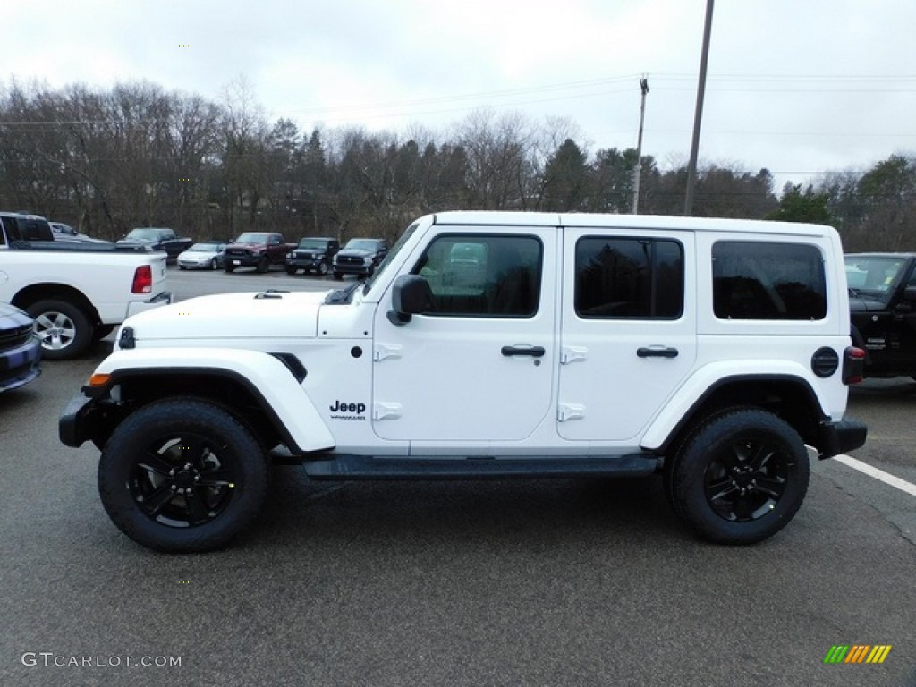 2021 Wrangler Unlimited Sahara 4x4 - Bright White / Black photo #9