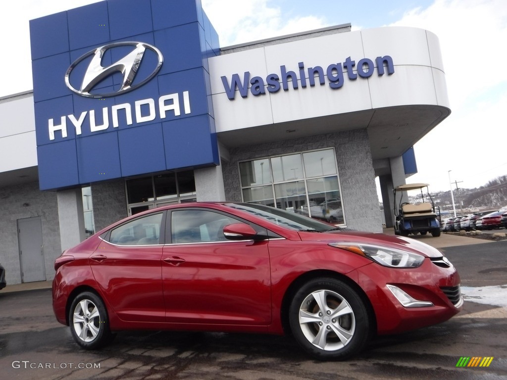 2016 Elantra Value Edition - Red / Beige photo #2