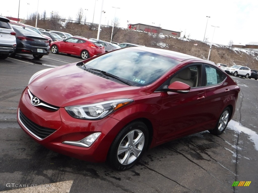 2016 Elantra Value Edition - Red / Beige photo #6