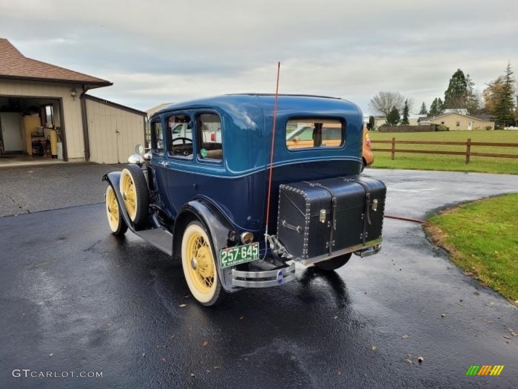 1931 Model A Tudor Sedan - Blue / Tan photo #5