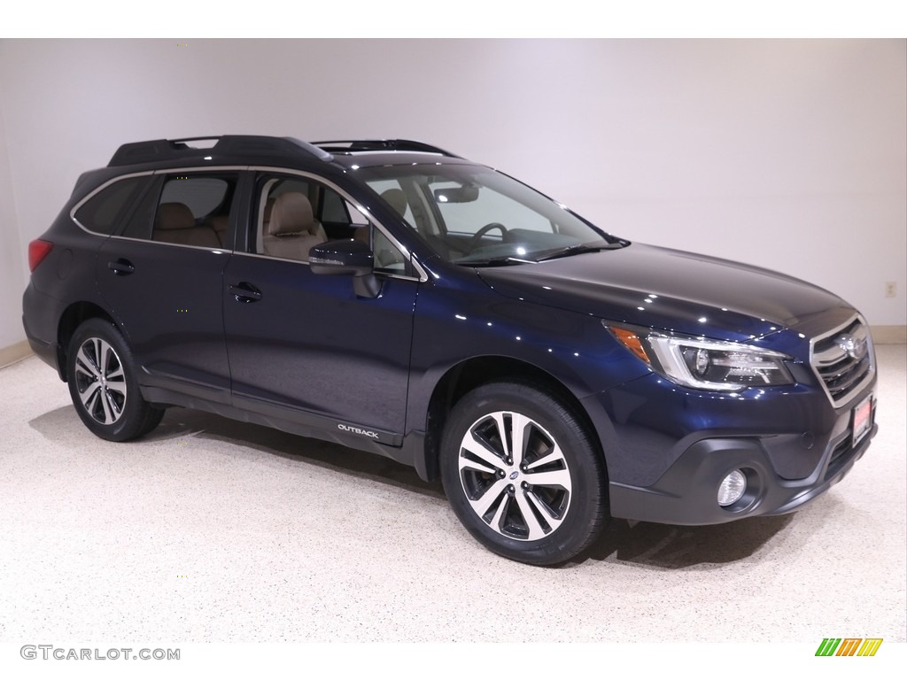 2018 Outback 2.5i Limited - Dark Blue Pearl / Ivory photo #1
