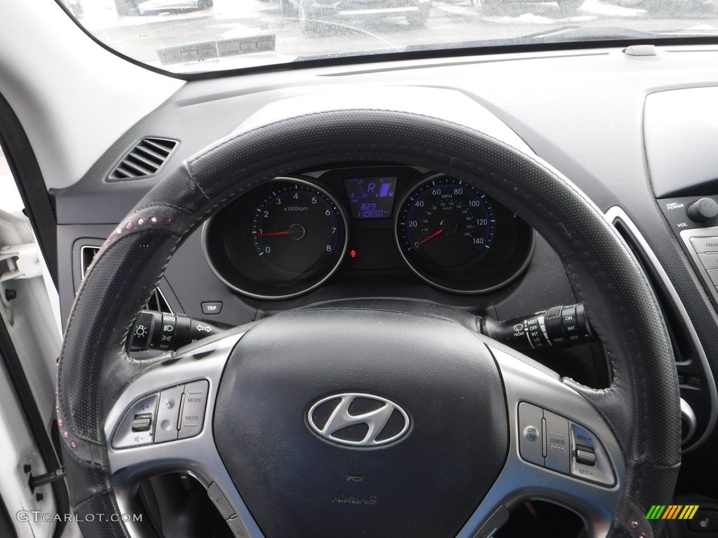 2011 Tucson Limited AWD - Cotton White / Black/Saddle photo #21