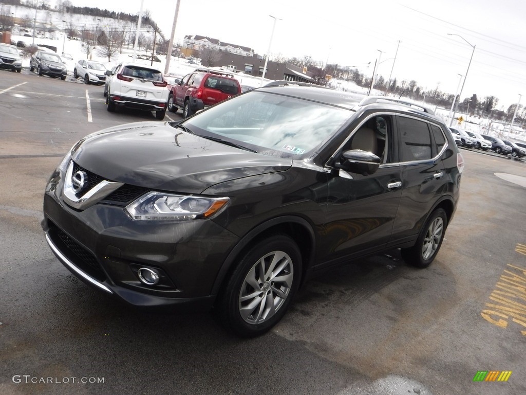 2014 Rogue SL AWD - Midnight Jade / Almond photo #6