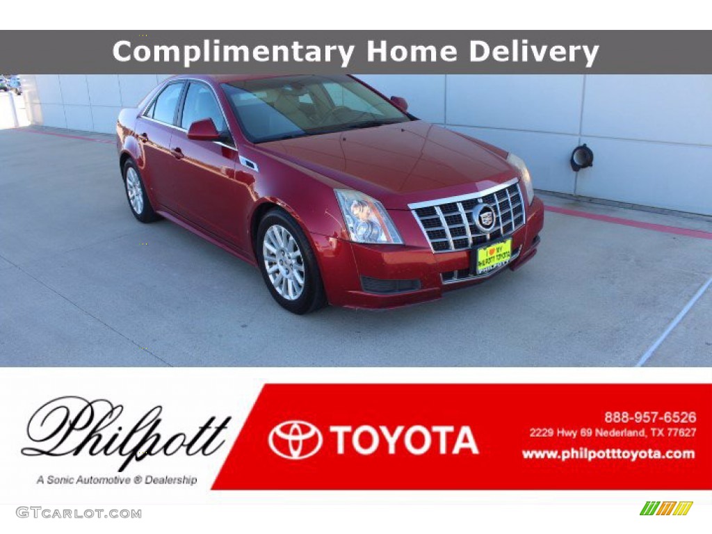 2012 CTS 3.0 Sedan - Crystal Red Tintcoat / Cashmere/Cocoa photo #1