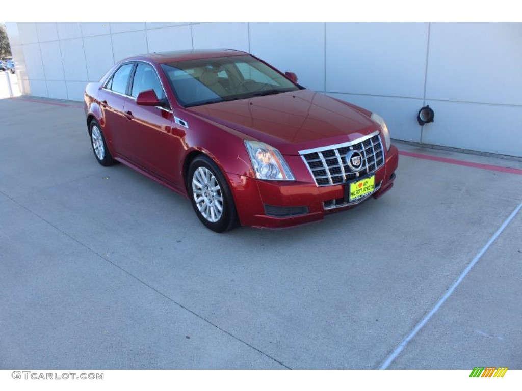 2012 CTS 3.0 Sedan - Crystal Red Tintcoat / Cashmere/Cocoa photo #2