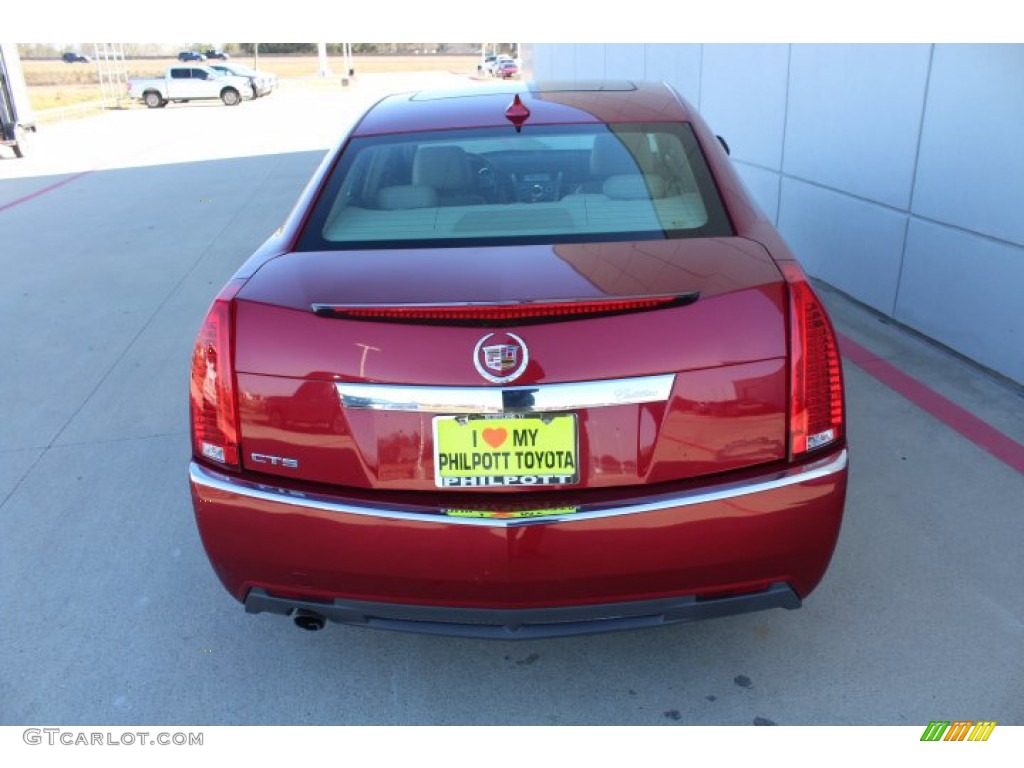 2012 CTS 3.0 Sedan - Crystal Red Tintcoat / Cashmere/Cocoa photo #7