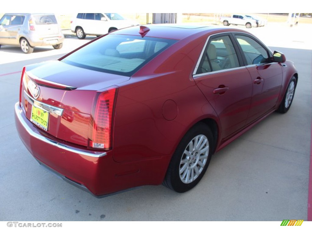 2012 CTS 3.0 Sedan - Crystal Red Tintcoat / Cashmere/Cocoa photo #8