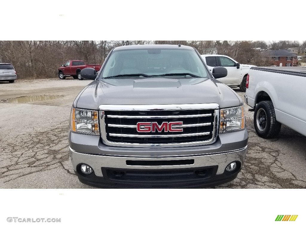 2013 Sierra 1500 SLE Crew Cab 4x4 - Stealth Gray Metallic / Light Titanium/Dark Titanium photo #2