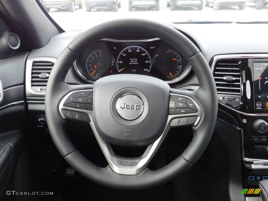 2021 Jeep Grand Cherokee Limited 4x4 Black Steering Wheel Photo #141186292