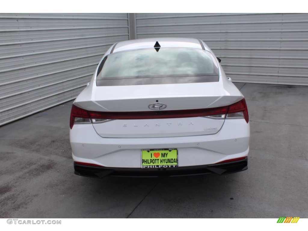 2021 Elantra Limited - Quartz White / Melange/Light Gray photo #7