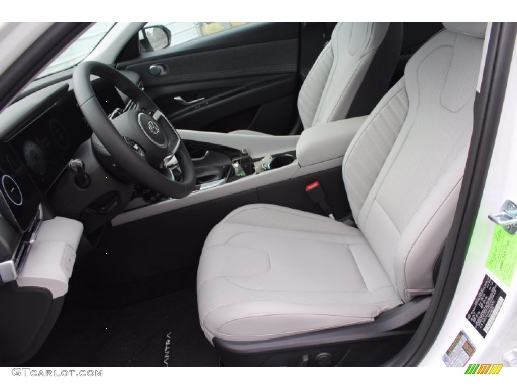 2021 Elantra Limited - Quartz White / Melange/Light Gray photo #10