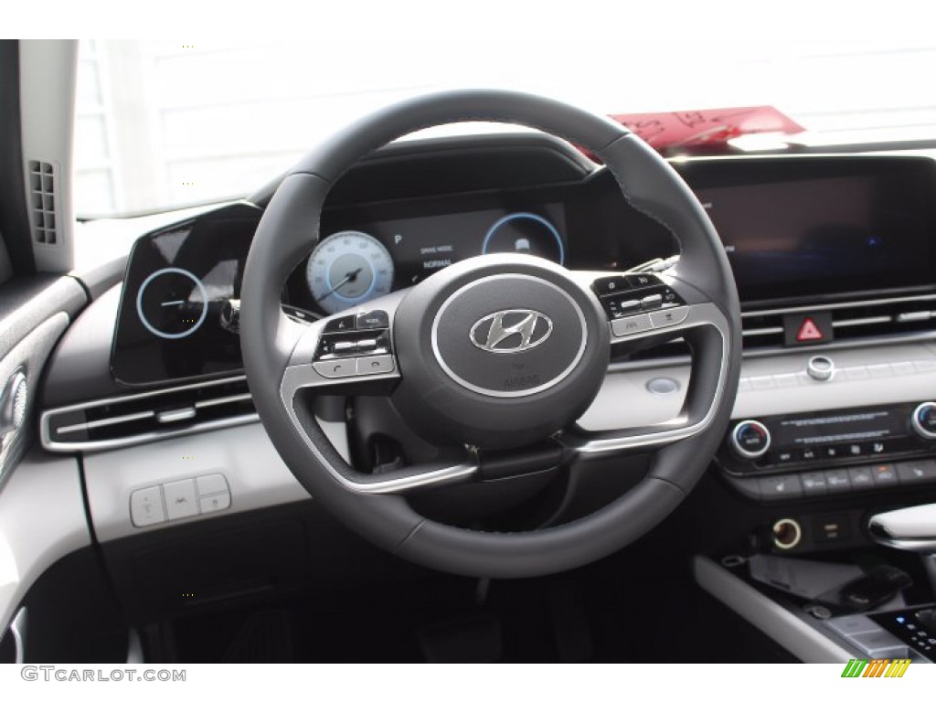 2021 Elantra Limited - Quartz White / Melange/Light Gray photo #23